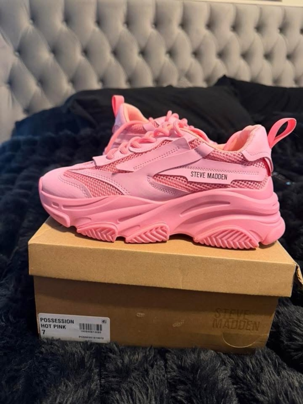 Steve Madden Kids Hot Pink Chunky Sneakers